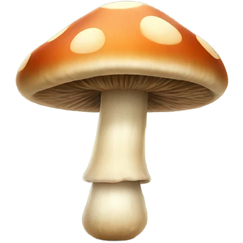 Mushroom with smiley face, legs and arms emoji