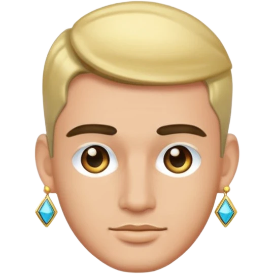glamorous man wearing earrings emoji