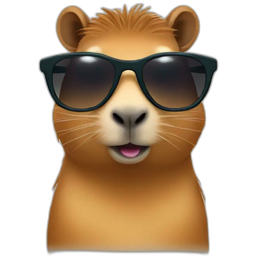 capybara with sunglasses emoji