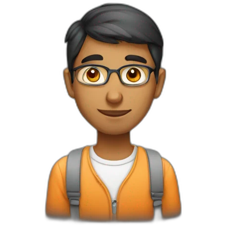 indian young guy programmer emoji