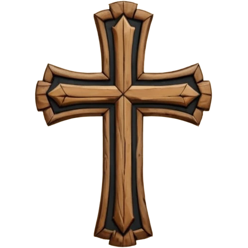 Croix a trois branches en haut emoji