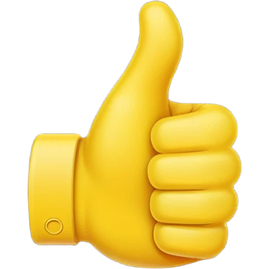 thumbs up emoji, positive and bold emoji