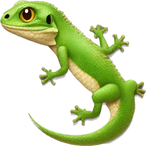 Lizard with a gold chain necklace emoji