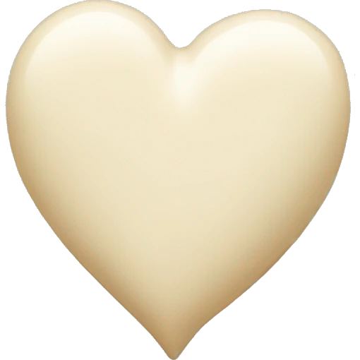 Cream heart  emoji