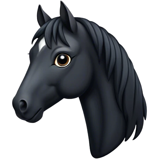 a black horse emoji