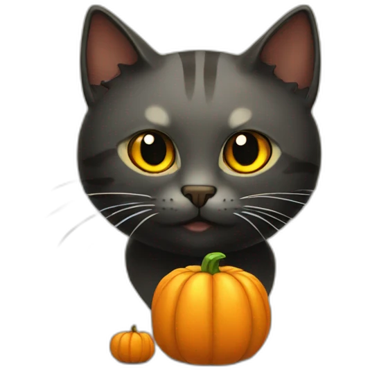 Pumpkin cat emoji