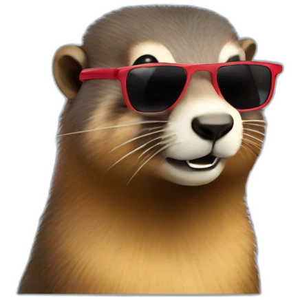 marmot with sunglasses emoji