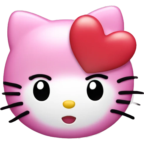 hellokitty with hearts emoji