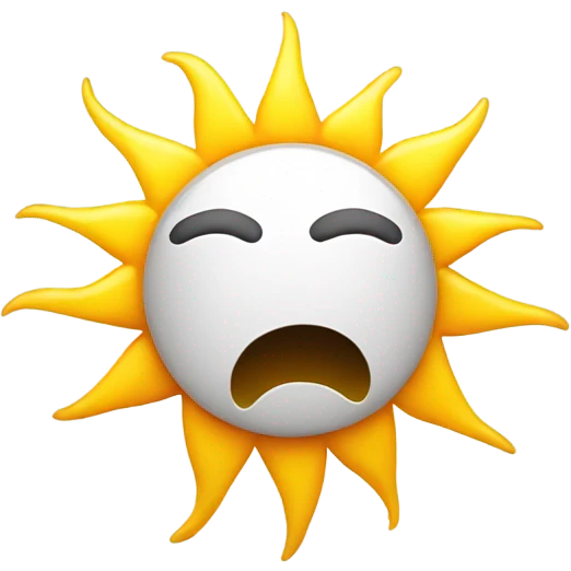 Crying sunshine emoji