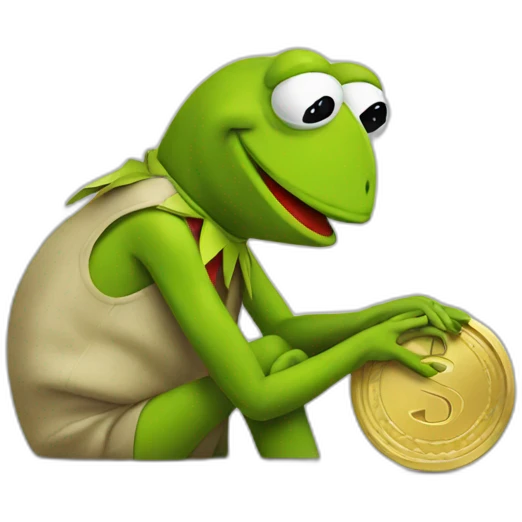 Kermit with a token  emoji