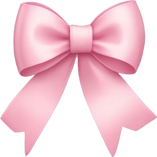 light pink ribbon bow emoji