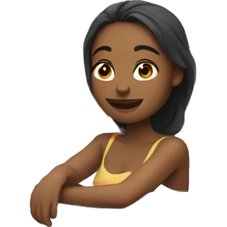 Girl sitting in hot tub  emoji