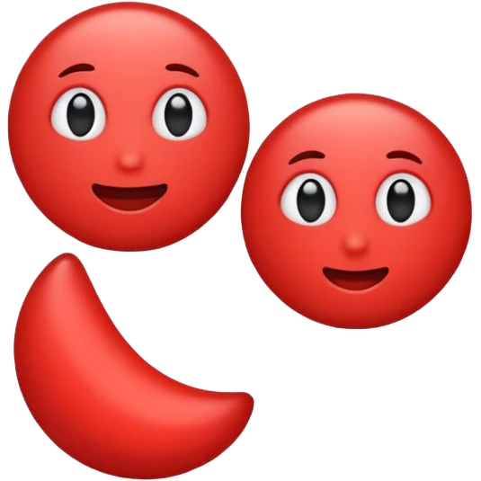 🔰 this emoji convert into left side red colour and right side colour into white and this shape only emoji