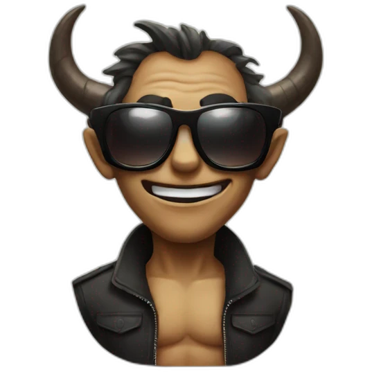 Demon with sunglasses emoji
