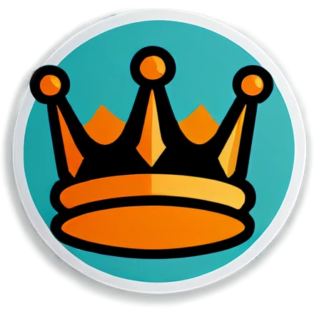 Orange Circle with a crown on top emoji