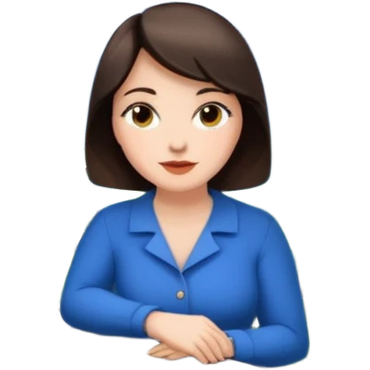 Pretty, sexy, slightly curvy white woman with short dark brown hair, riding a train through the Alps Mountains emoji