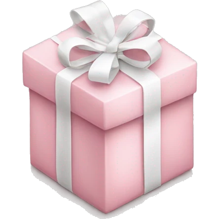 Light pink Christmas gifts under a white Christmas tree  emoji