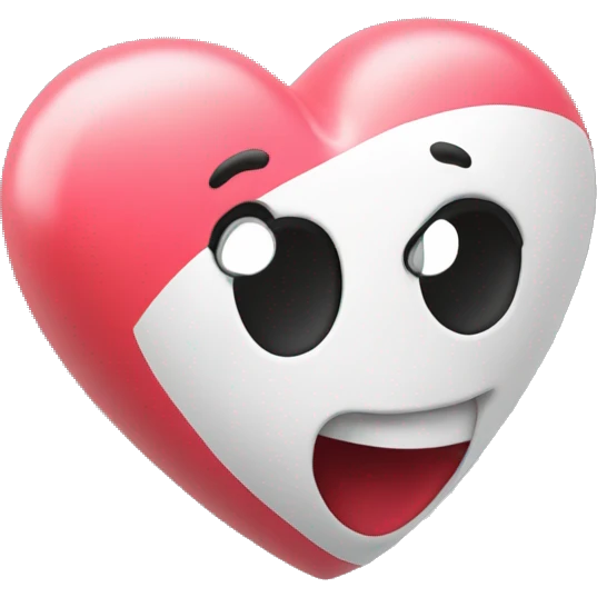 3d heart emoji tilted 25 e emoji