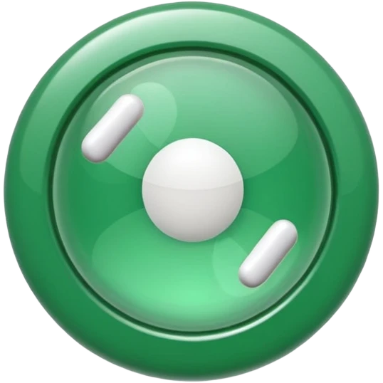 OP 80 Pill: green, round, 10mm emoji
