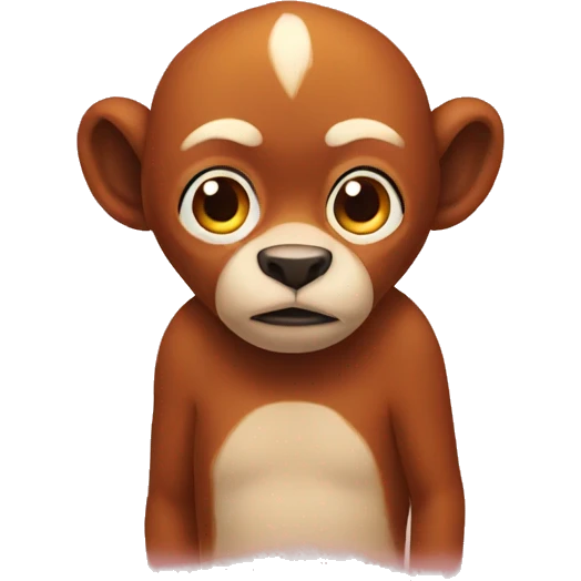 Singe maigre roux emoji