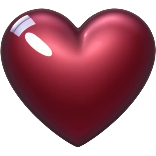 burgundy metallic heart emoji