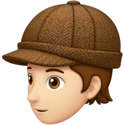 deerstalker hat two ided emoji