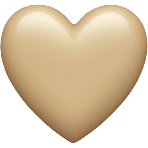 Beige heart  emoji