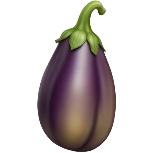 Tan colored curved egg plant emoji