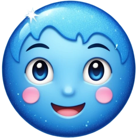 синяя блеск emoji