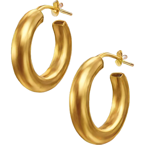 chunky gold hoop earrings emoji