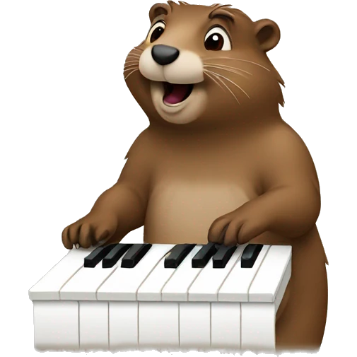 Groundhog playing piano emoji