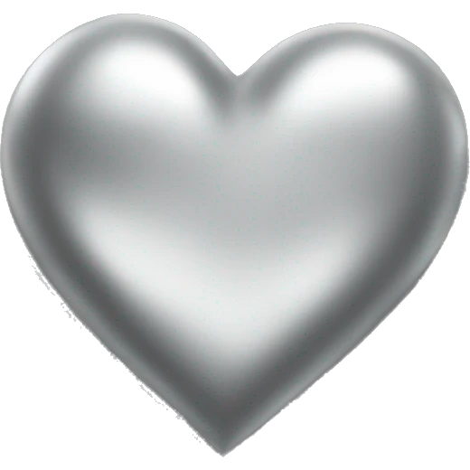 Heart made of silver emoji