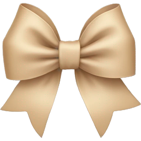 Beige bow emoji