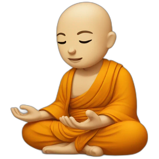 a buddist monk meditates emoji