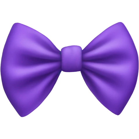 purple bow  emoji