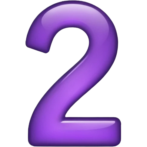 number 2 black and purple emoji