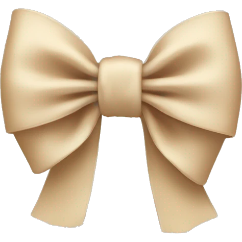 Beige bow emoji