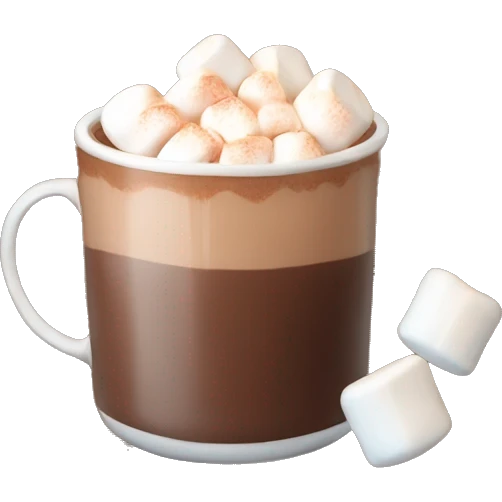 hot chocolate with marshmallows  emoji