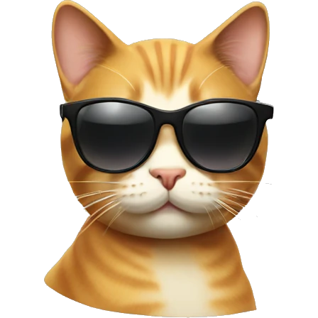 Cat with sunglasses emoji