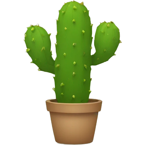 single flat Nopal without pot emoji