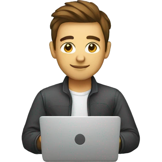 WEB DEVELOPER WORKING ON HIS LAPTOP emoji