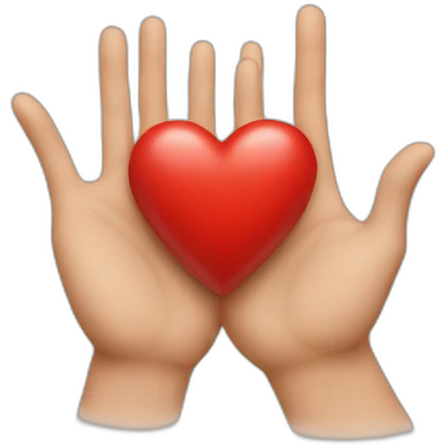 Hand heart  emoji