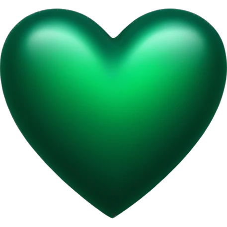 Dark green heart emoji