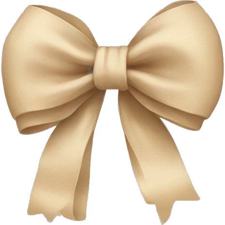 Beige bow emoji