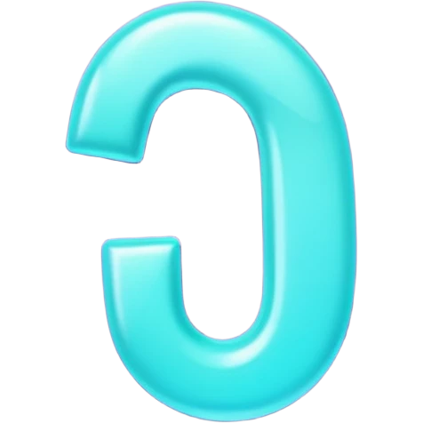 Purple and Cian Symbol of TikTok app emoji