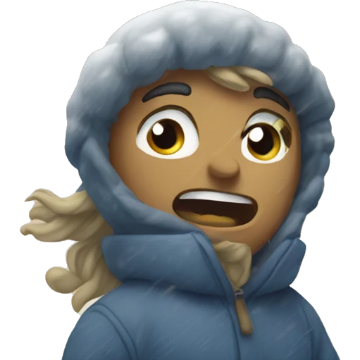 Snowstorm emoji
