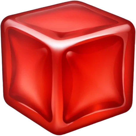 Red ice cube emoji