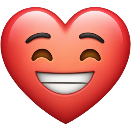 Smirking emoji on a heart emoji