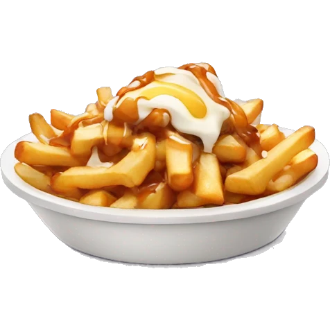Poutine qui mange une poutine emoji