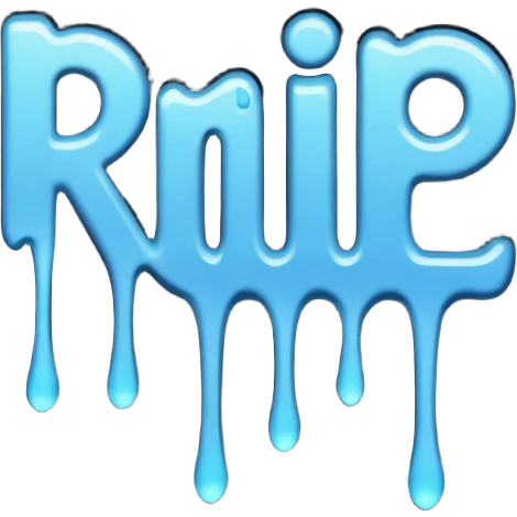 Words that say "RIP" in drippy letters  emoji